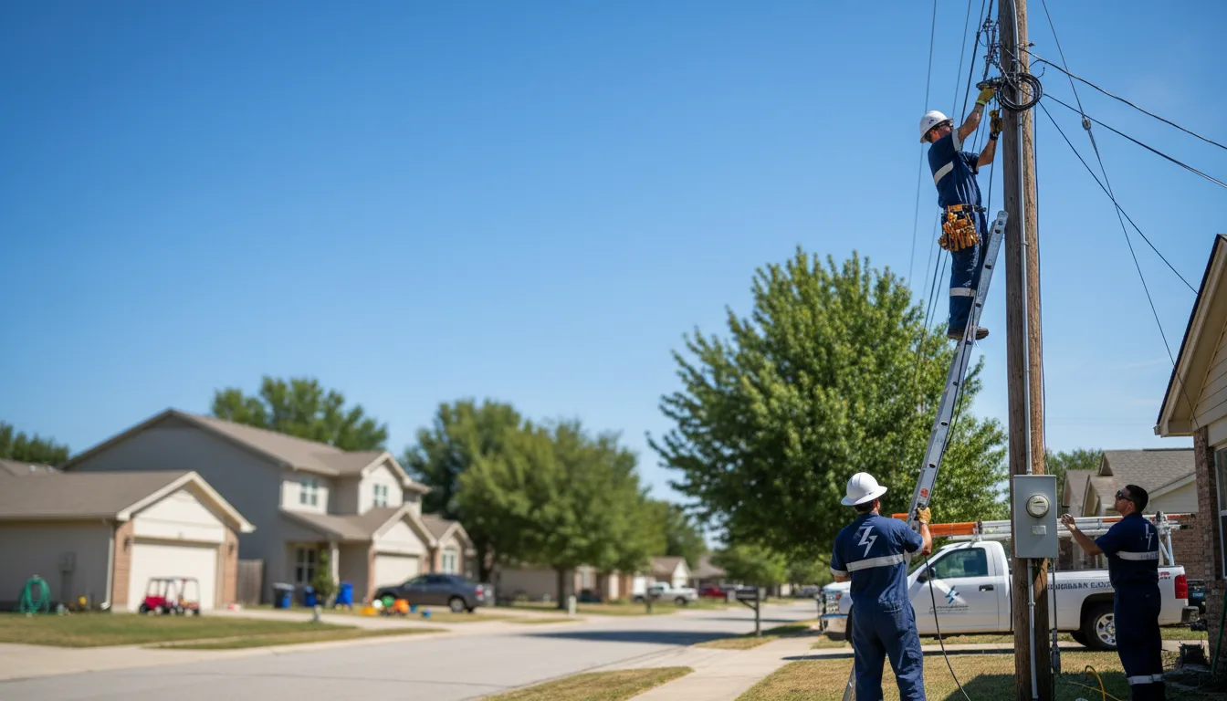 Residential electrician providing installation services in Humble, TX